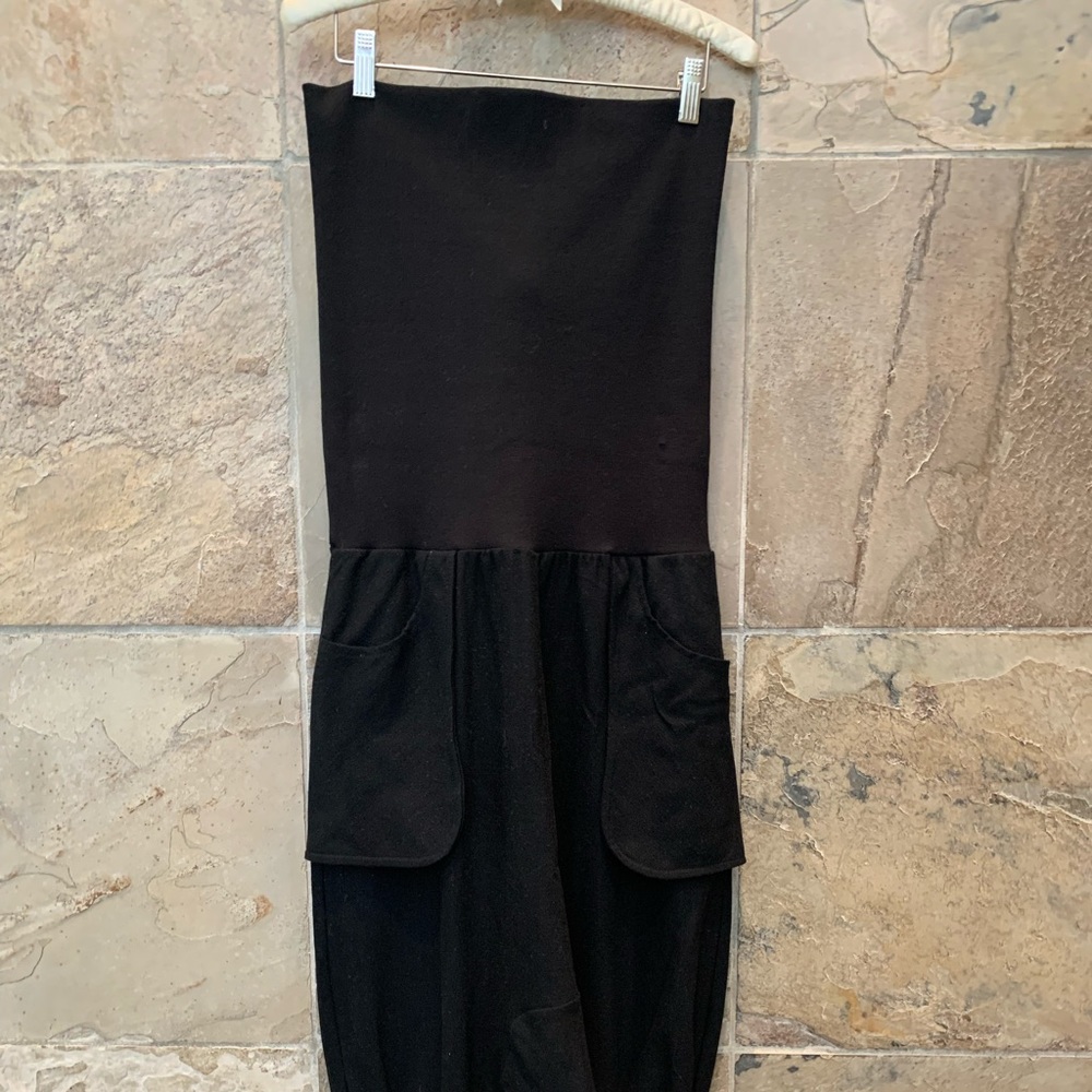 Super Fun Strapless Black, Fitted Top Jumpsuit. - image 4